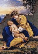Orazio Gentileschi Madonna and Child in a Landscape France oil painting artist
